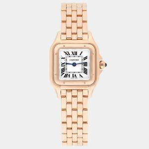 Cartier Panthere WGPN0006 Quartz Silver 18K Rose Gold Women's Wristwatch 23mm