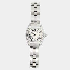 Pre Owned Cartier Roadster W62016V3 Quartz Silver Stainless Steel Women's Wristwatch 30 mm