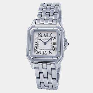 Pre Owned Cartier Panthere WSPN0015 Quartz Silver Stainless Steel Women’s Wristwatch 27 mm