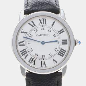 Pre Owned Cartier Ronde Solo W6700255 Quartz Stainless Steel Men's Wristwatch 36 mm