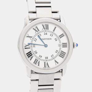 Pre Owned Cartier Ronde Solo W6701005 Quartz Stainless Steel Men's Wristwatch 36 mm