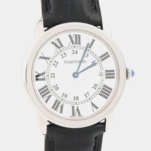 Pre Owned Cartier Ronde Solo W6700255 Quartz Stainless Steel Men's Wristwatch 36 mm
