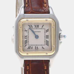مملوكة مسبقًا Cartier Panthere W250295A Quartz Yellow Gold Stainless Steel Womens Wristwatch 22 mm