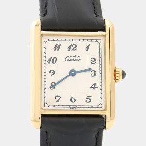 مملوكة مسبقًا Cartier Tank Must Quartz Silver Women's Wristwatch 23 mm