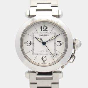 Pre Owned Cartier Pasha C de Cartier W31074M7 Automatic White Stainless Steel Women's Wristwatch 35 mm