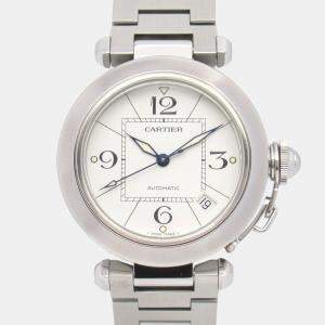 Pre Owned Cartier Pasha C de Cartier W31074M7 Automatic White Stainless Steel Women's Wristwatch 35 mm