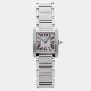 Pre Owned Pre-Owned Cartier Tank Francaise Small Model W51008Q3 Quartz  Women Watch 25  mm x 20 mm