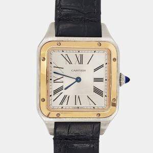 Pre Owned Cartier Santos Dumont Large W2SA0011 Quartz 18k Rose Gold Stainless Steel Women's Wristwatch 31 mm