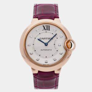 Pre Owned ساعة كارتييه بالون بلو WE902028 أوتوماتيك 36 مم مستعملة