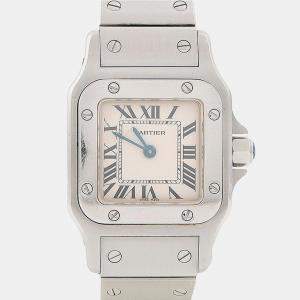 Pre Owned Cartier Santos W20056D6 Quartz Stainless Steel Women's Wristwatch 24mm