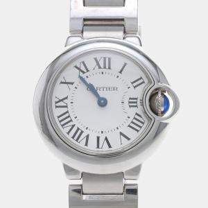 مملوكة مسبقًا Cartier Ballon Bleu W69010Z4 Quartz Stainless Steel Women's Wristwatch 28 mm