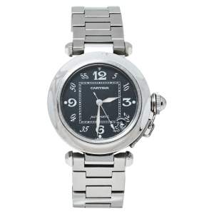 مملوكة مسبقًا Cartier Black Stainless Steel Pasha de Cartier 2324 Automatic Women's Wristwatch 35MM