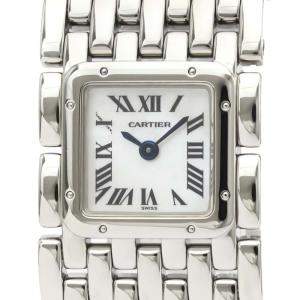 مملوكة مسبقًا Cartier MOP Stainless Steel Panthere Ruban Quartz W61001T9 Women's Wristwatch 21 MM