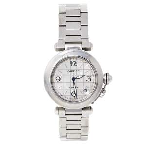 مملوكة مسبقًا Cartier Silver Stainless Steel Pasha de Cartier 2324 Women's Wristwatch 35 mm