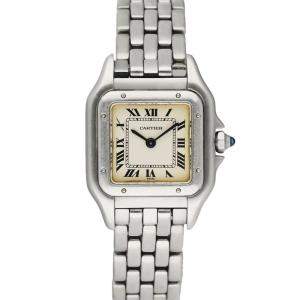 Cartier Silver Stainless Steel Panthere 1320 Women's Wristwatch 22 MM