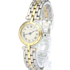 مملوكة �مسبقًا Cartier Silver 18K Yellow Gold And Stainless Steel Panthere Vendome Quartz Women's Wristwatch 24 MM