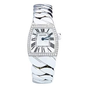 Cartier Silver 18k White Gold Diamonds La Dona De Cartier WE60085G Women's Wristwatch 22 mm