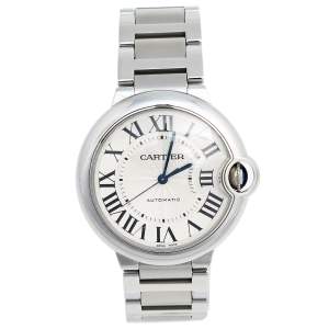 مملوكة مسبقًا Cartier Silver Stainless Steel Ballon Bleu 3284 Women's Wristwatch 36 mm