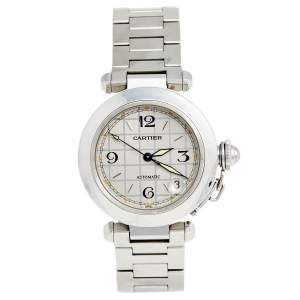 Cartier Silver Stainless Steel Pasha de Cartier 2324 Women's Wristwatch 35 mm