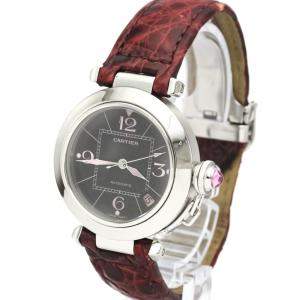 مملوكة مسبقًا Cartier Black Stainless Steel Pasha C Christmas LTD Edition W3109599 Automatic Women's Wristwatch 35 MM