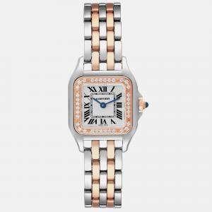 Cartier Panthere Small Steel Rose Gold Diamond Ladies Watch W3PN0006 22.0 mm x 30.0 mm