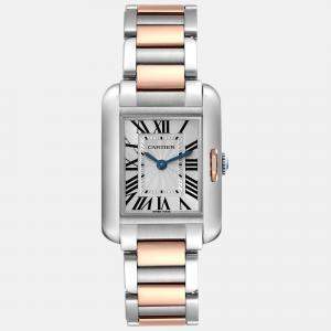 Cartier Tank Anglaise Small Steel Rose Gold Ladies Watch 22.7 mm