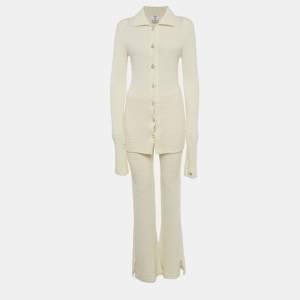 مملوكة مسبقًا Casablanca Off White Knit Co-ord Set S