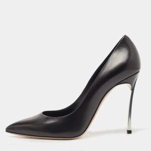 Casadei Black Leather Blade Pumps Size 38.5 