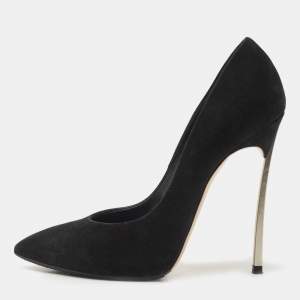 Casadei Black Suede Blade Pumps Size 38