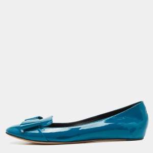 Casadei Green Patent Leather Ballet Flats Size 37