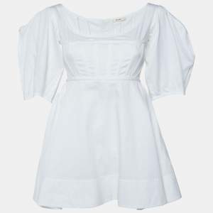 Celine White Cotton Corset Top M