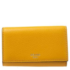 Celine Mustard Leather Leather Key Holder