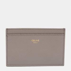مملوكة مسبقًا Celine Beige Grained Leather Card Holder