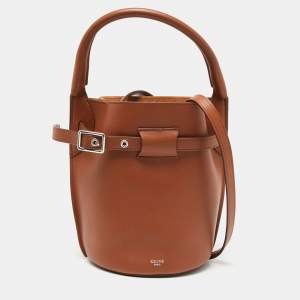 Pre Owned Celine Brown Leather Nano Big Bag Bucket