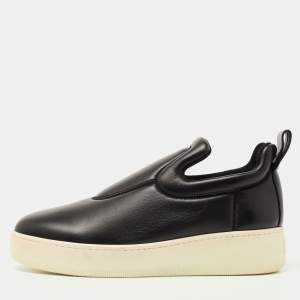 Celine Black Leather Slip On Sneakers Size 39