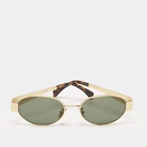 Celine Green/Gold CL40235U Oval Sunglasses