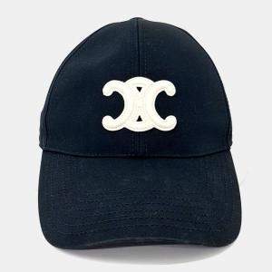 مملوكة مسبقًا Celine Black Cotton Triumph Cap