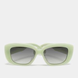 مملوكة مسبقًا Celine Light Green/Black CL40216U Triomphe Rectangle Sunglasses