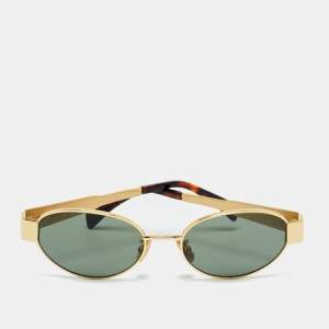 Pre Owned نظارة شمسية سيلين CL40235U تريونف خضراء/ذهبية بيضاوية