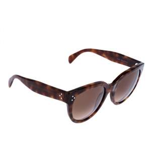 Pre Owned Celine Brown Tortoise Gradient CL 41755 Oversize Sunglasses