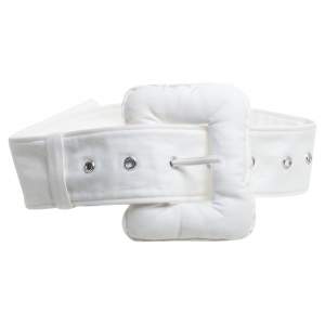 Céline White Denim Oversized Belt S