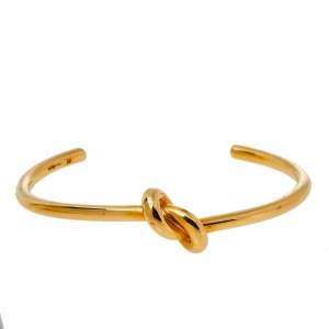 Céline Gold Tone Extra Thin Open Knot Bracelet M