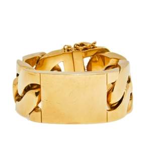 Celine  Gold Tone ID Curb Chain Bracelet