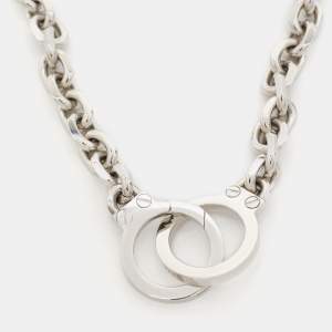 Celine Handcuff Silver Tone Chain Necklace
