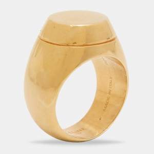 Celine Gold Tone Ring Size 54