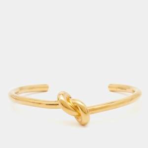 Céline Open Knot Gold Tone Extra Thin Bracelet