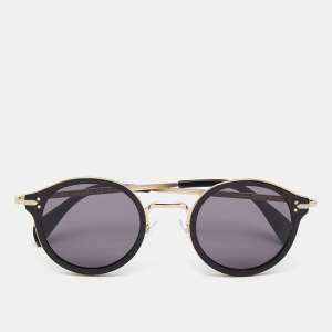Pre Owned Celine Black/Gold Frame Round Sunglasses