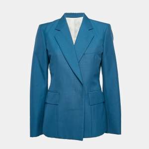 Celine Blue Wool Single Breasted Blazer M