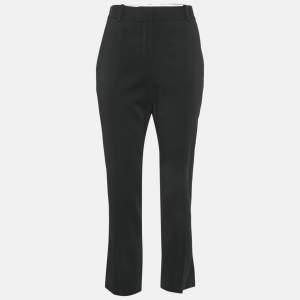 Celine Black Gabardine Pintuck Trousers M