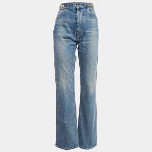 Celine Blue Washed Denim Dylan Flared Jeans M Waist 28"